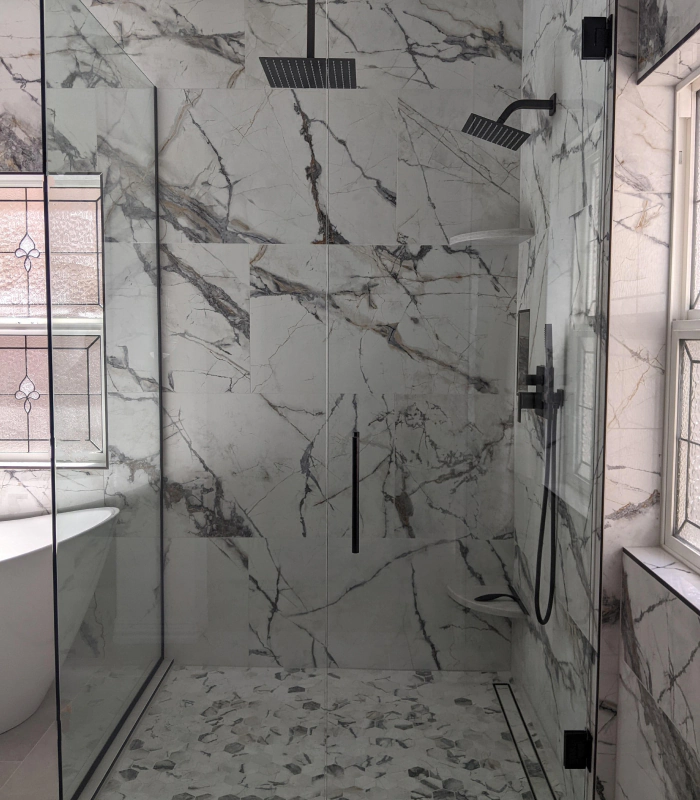 service shower glass installation work